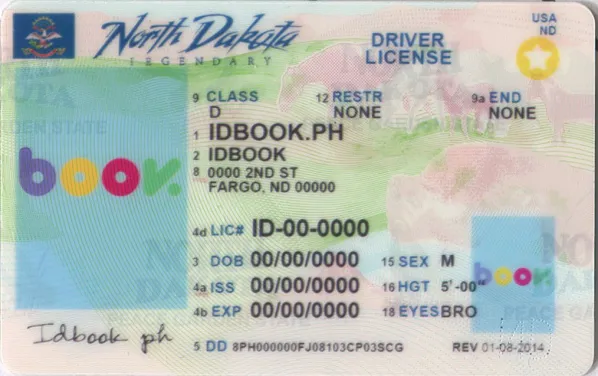 Buy North Dakota fake ID front view online